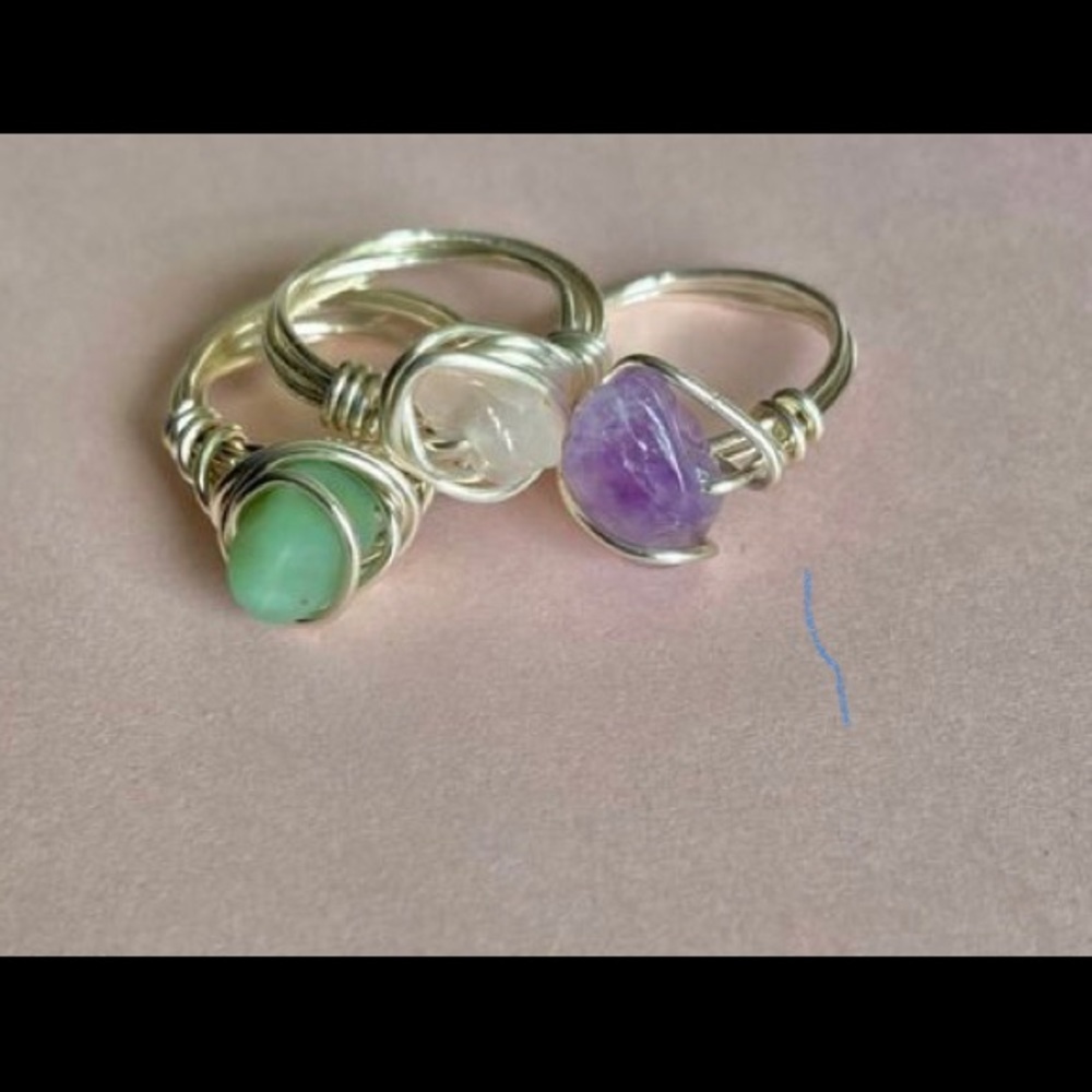 handmade crystal rings